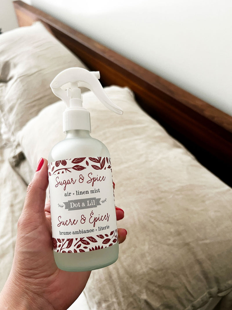 NEW sugar & spice linen + air mist
