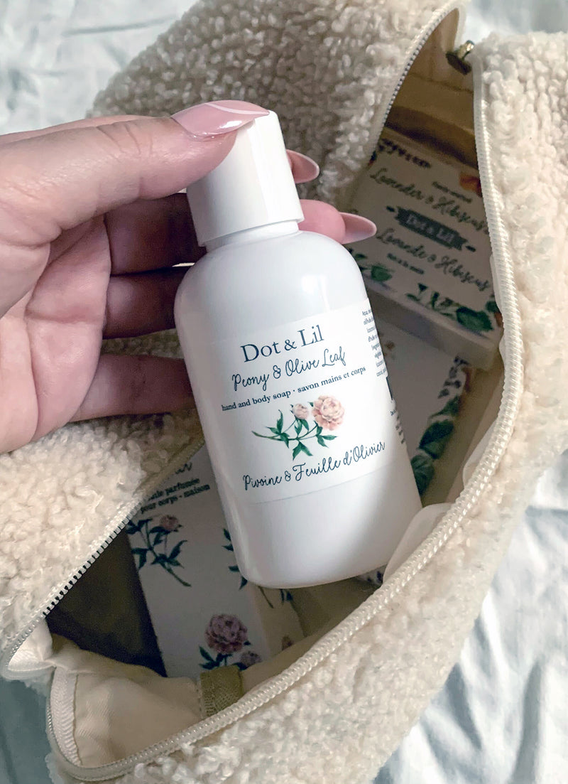 peony & olive leaf liquid soap