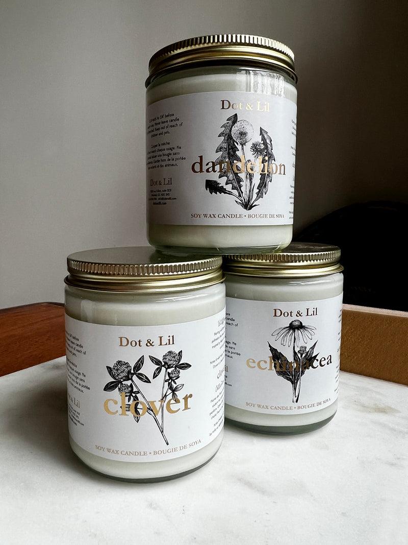 Echinacea soy candle - Wildflower collection