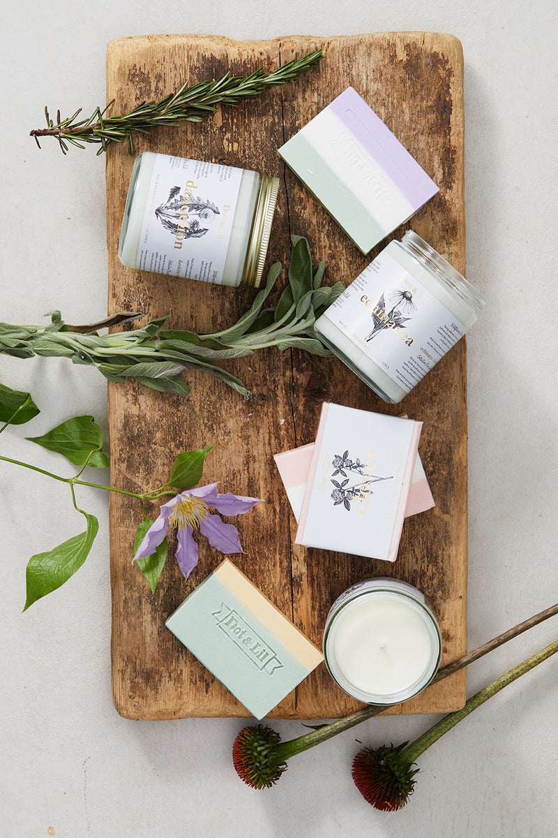 Clover soy candle - Wildflower collection